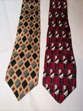 Men's Silk Geometric Pattern Neckties Ties Neckwear Office Workwear
